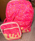 Ice cream drip backpack and lunchbox set